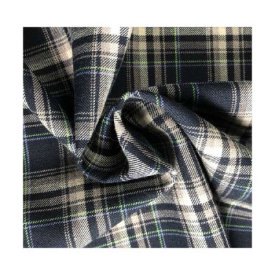 Best Selling Custom Fashion Brushed yarn dyed polyester rayon spandex check fabric for T-shirt